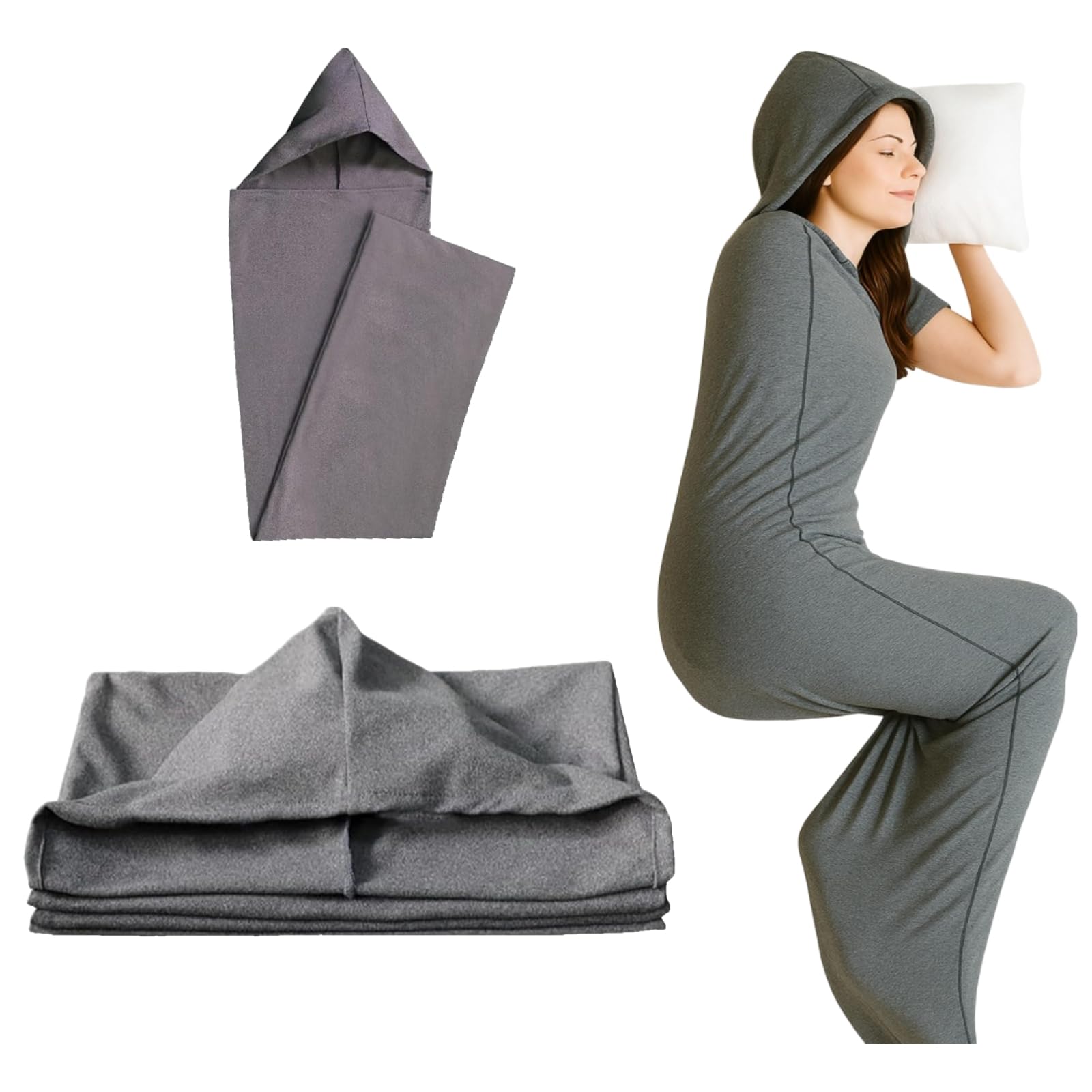 Générique Sleep Pod, Couverture Portative 360°, Sacco De Sommeil En Tissu Extensible Respirant, Sac De Compression Thérapie D'apport De Câlin
