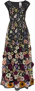 Womens 3D Floral Applique Maxi Dress - Buy now