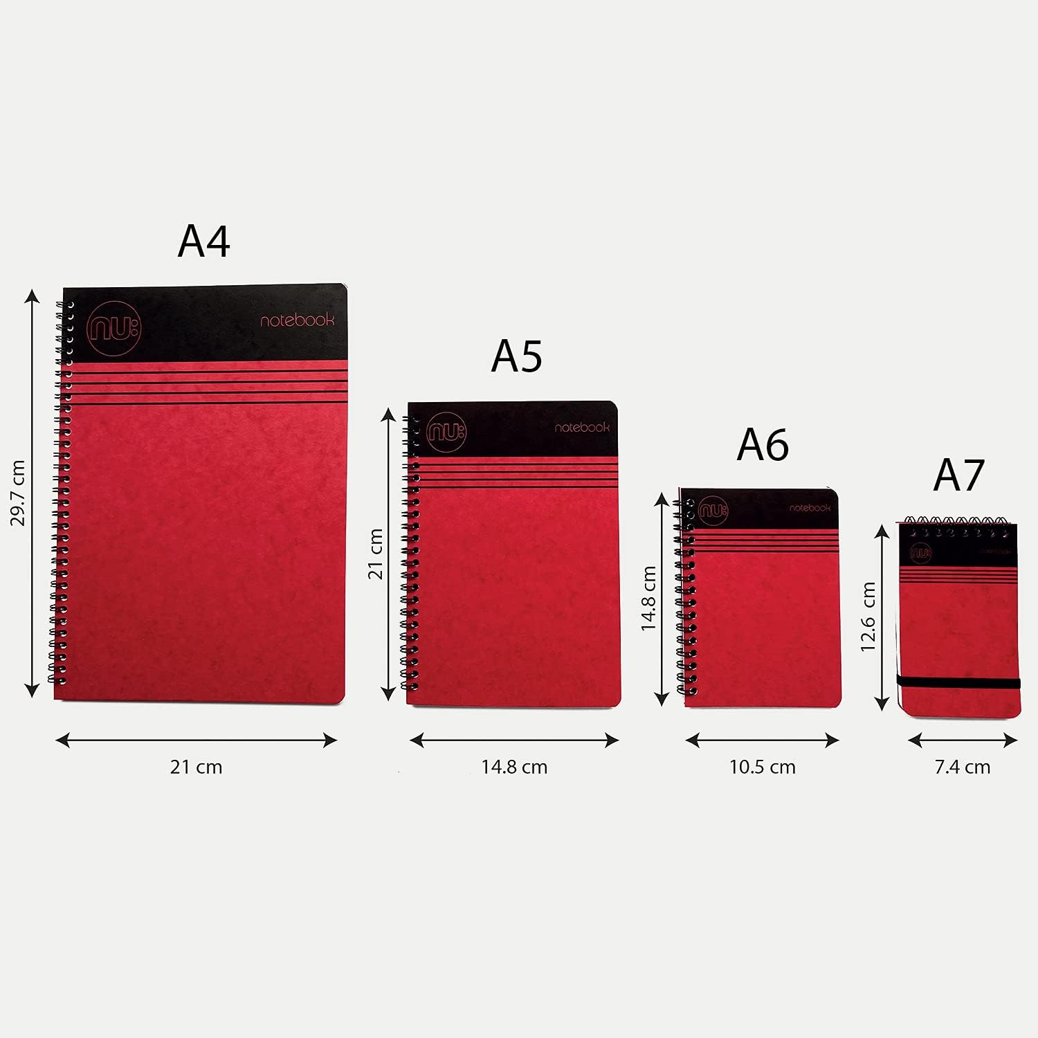 NU Notebooks - Craze Cloud Range - A4 Red Notebook - Wirebound Notebook - Stationery Notebooks - Ruled Notepad - 110 Pages NU003356-FSC-RD