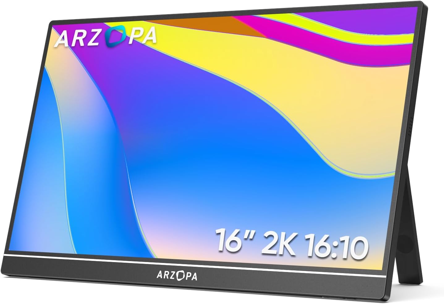 Product image of ARZOPA 2.5K Portable Monitor, 16 Inch 2560x1600 HDR 500nits 8bit QHD USB-C HDMI Laptop Monitor, 16:10 IPS Eye Care External Second Screen for Mac PC Phone PS4/5 Xbox (Z1RC)