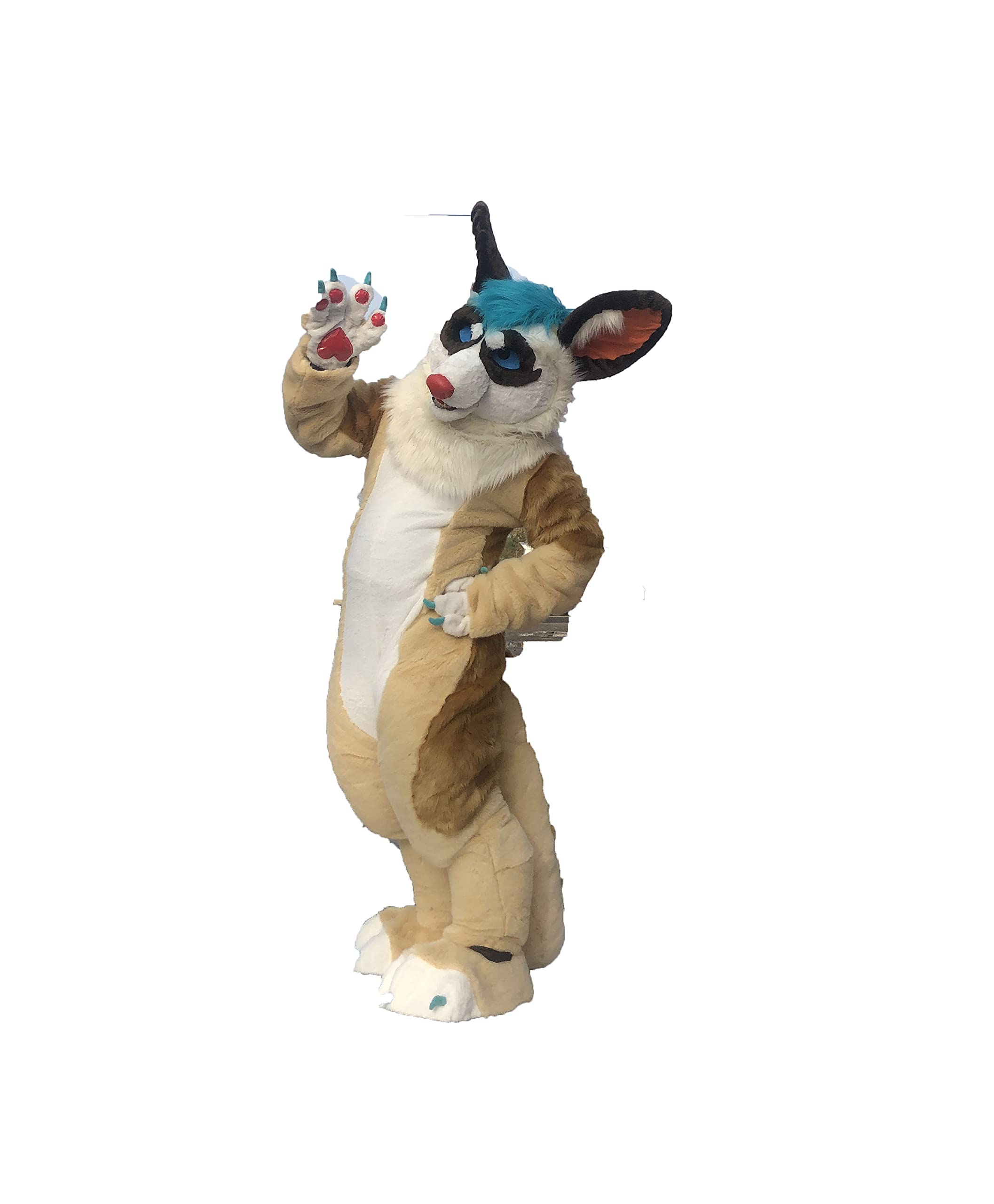 F99kkj458 Beige Fursuit Fullsuit Teen Costumes Child Full Furry Suit Furries Anime Digitigrade Costume Bent Legs Angel Dragon