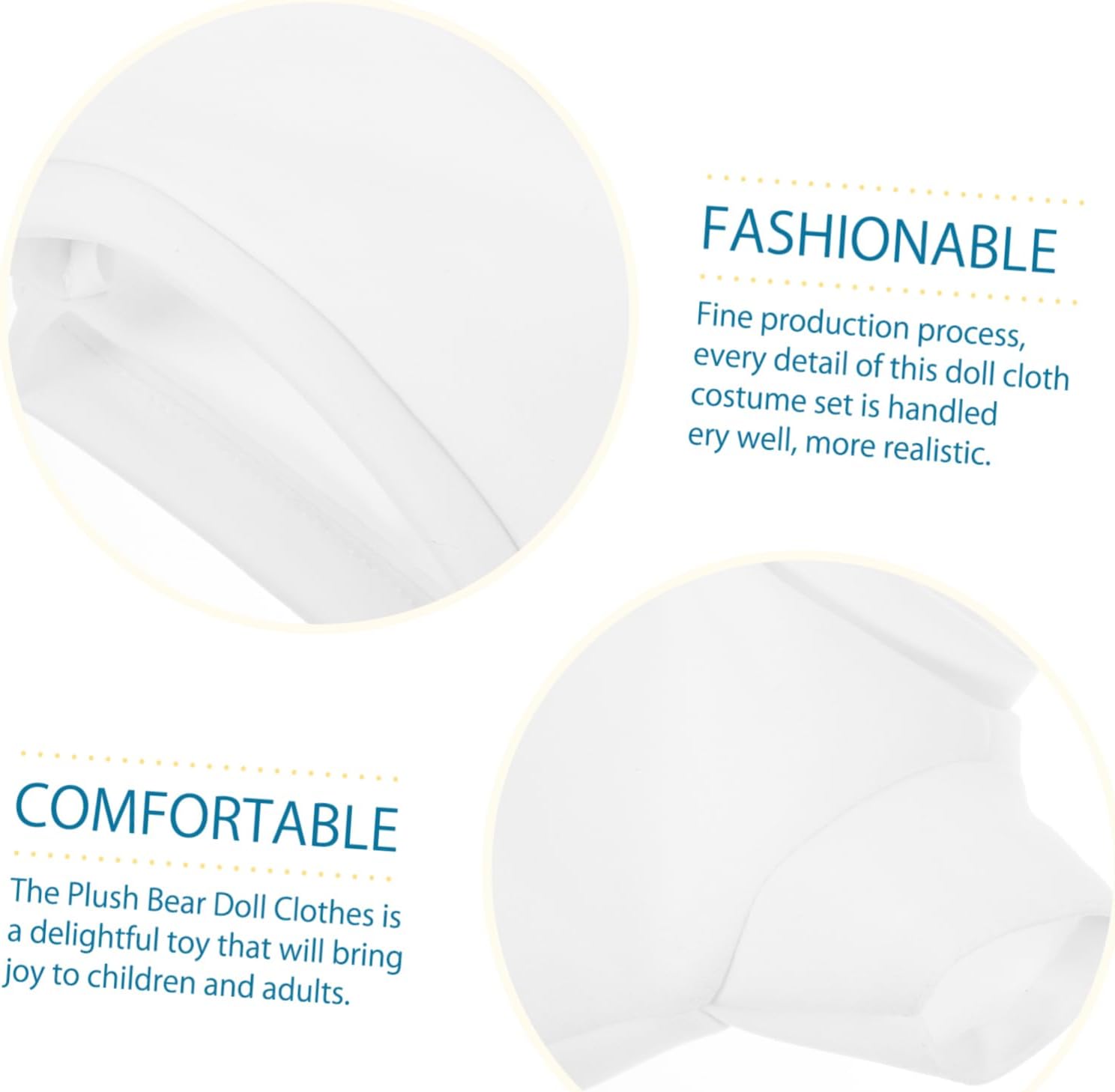 HANABASS 3sets Soft Stuffed Bear Clothes Replaceable Doll T Shirts for Easy Dressing Comfortable and Plush Bear Outfits for Enhancing Your Doll Style 6pcs*3