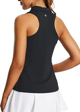 baleaf Women's Racerback Golf Tank Top with Zipper Collar