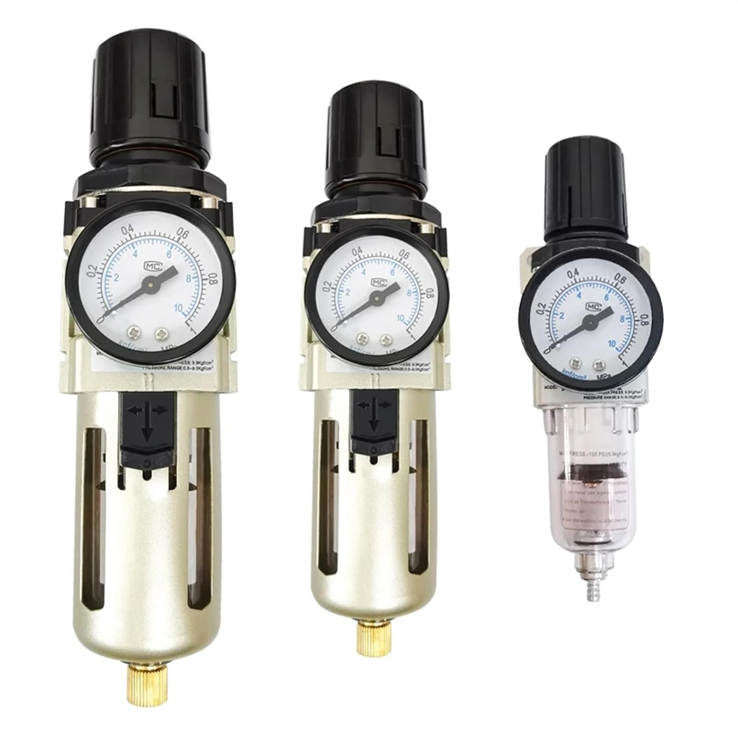 AW2000-02 AW3000-03 AW4000-04 Pneumatic Air Pressure Regulator Compressor Air Filter Controller Oil Seperator Automatic SM20PM20 (Color : AW2000-02 SM20PM20, Size : Copper Filter)