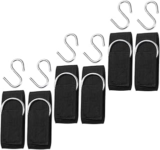 Yardenfun Acessórios Interiores De Corda De Rede 6 Pçs Alças De Levantamento Pesado Suporte Para Roupas Resistentes Rack Portátil Para Vestuário Alças De Rede Alças Portáteis Para