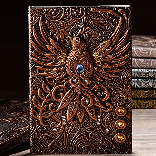 Xinmier New Retro Notebook Custom Pu Notebook Custom Travel Diary, Record Book, Meeting Book, Embossed Design #TOP2