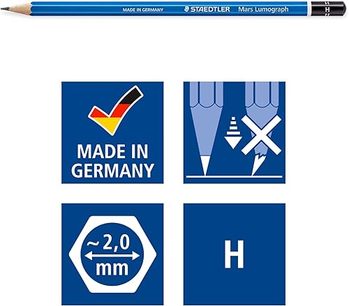 Miniatura 6 de Pluma para dibujo y escritura, Staedtler Mars Lumograph (caja de 12)