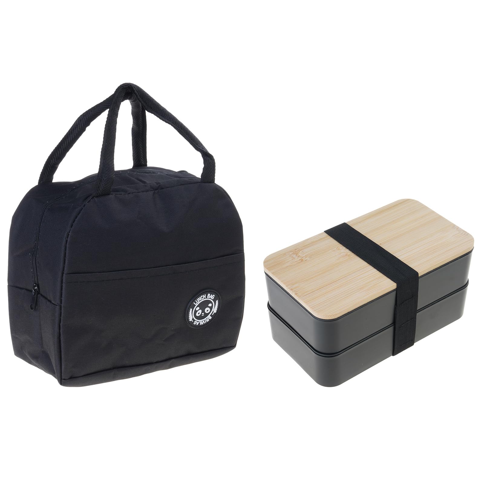 carotoe Partitioned Lunch Storage Box Portable Food Storage Box Lunch Carriers with Thermal Sleeve for Picnics Insulated Bag
