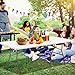Aoeiye 6ft Folding Table Plastic Fold in Half w/Handle Heavy Duty Portable Indoor Outdoor for Garden Party Picnic Camping BBQ Dining Kitchen Wedding Market Events