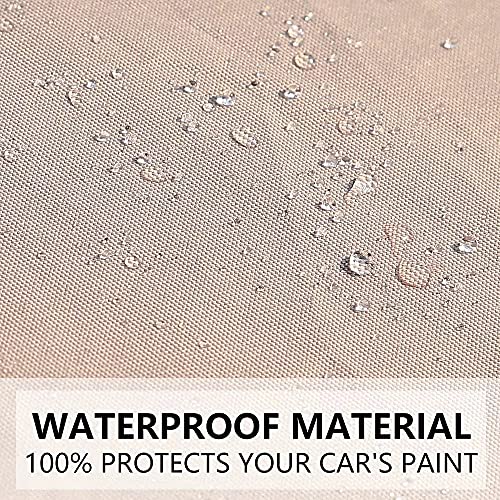 Image of Car Covers for Automobiles All Weather Water Resistant - Coverado Ultra-Protection 6 Layer 300D Heavy-Duty Forro para Carro, Universal Fit for Hatchback (160 inch-172 inch)