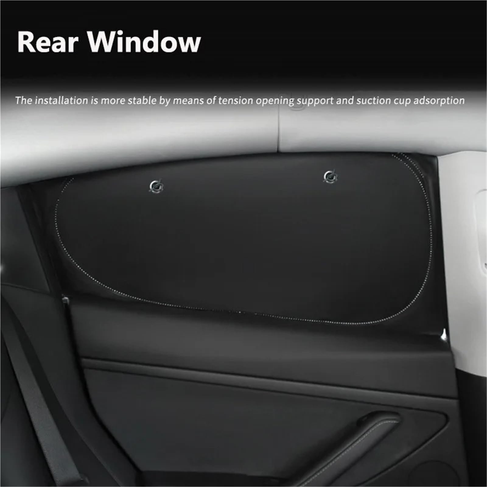 Parasol Coche para Tesla para Model 3 Y para Juniper para Highland 2025-2021 2026 Parasol para Ventana Lateral de Coche con ventosas | MY Rear 2piece