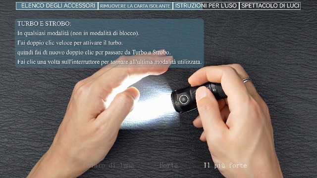 Sofirn SK1 SFT25R Torcia tattica a LED 18650 Torcia potente ricaricabile 1300LM con interruttore rotante  39