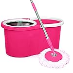 Kuber Industries 360 Degree Spin Mop with Basket and Steel Spinner (CTKTC1810)