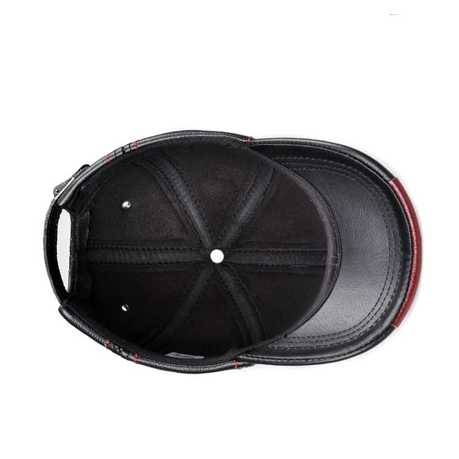 Gorra de béisbol de Cuero Genuino for Hombre, Sombrero de Piel de Vaca Negra, Ajustable for Hombre, Gorras con Visera de Cuero Real for Otoño e Invierno