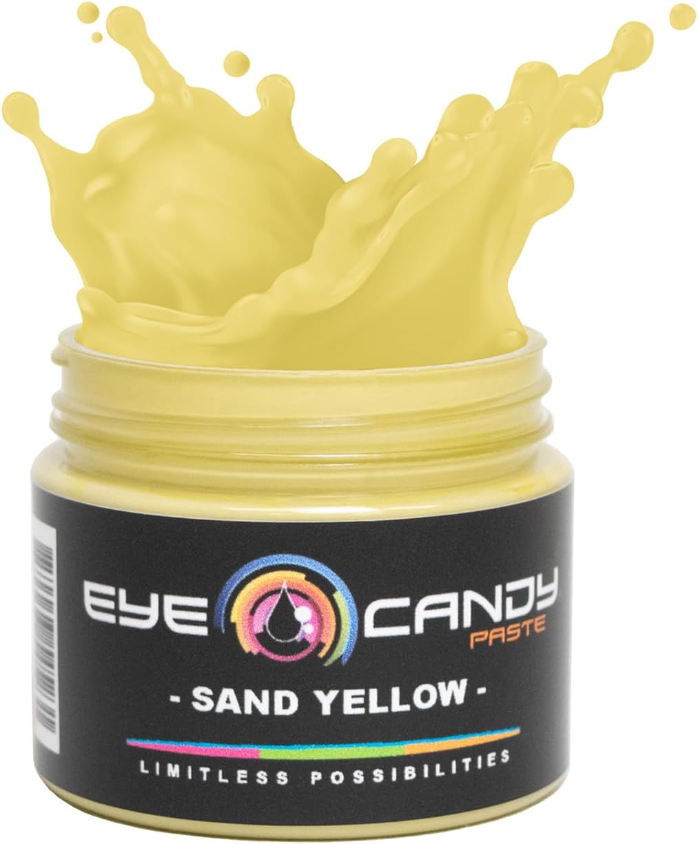 Eye Candy Beige Pigment Paste Sand Yellow (2 oz/RAL 1002) | Epoxy, Resin Art Paste |Highly Pigmented |Resin Art | Woodworking