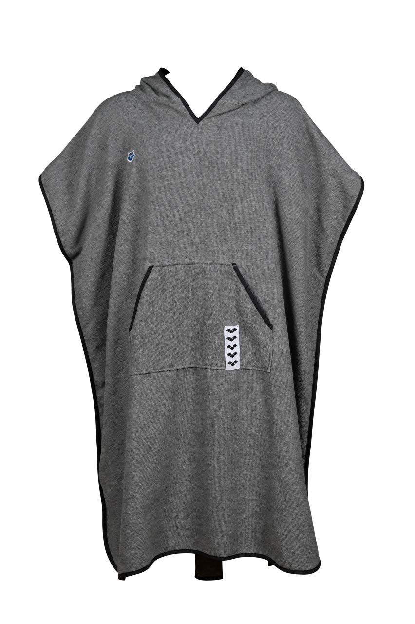 ARENA Albornoz Icons Hooded Poncho Grey Accappatoio Unisex-Adulto