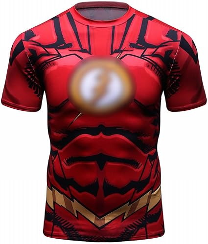 Red Plume Camiseta de manga corta con impresión digital 3D para hombre para correr yoga fitness para hombre