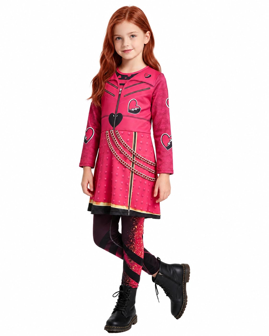 Red Wicked Wonderland Costume Kids Blue Princess Dress for Girls 6-12 Y