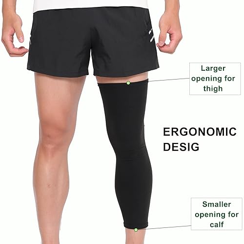 Miniatura 4 de DOUKOM Rodillera para hombres y mujeres, rodillera para piernas para rótula cerrada que protege la piel de abrasiones e irritaciones (L)