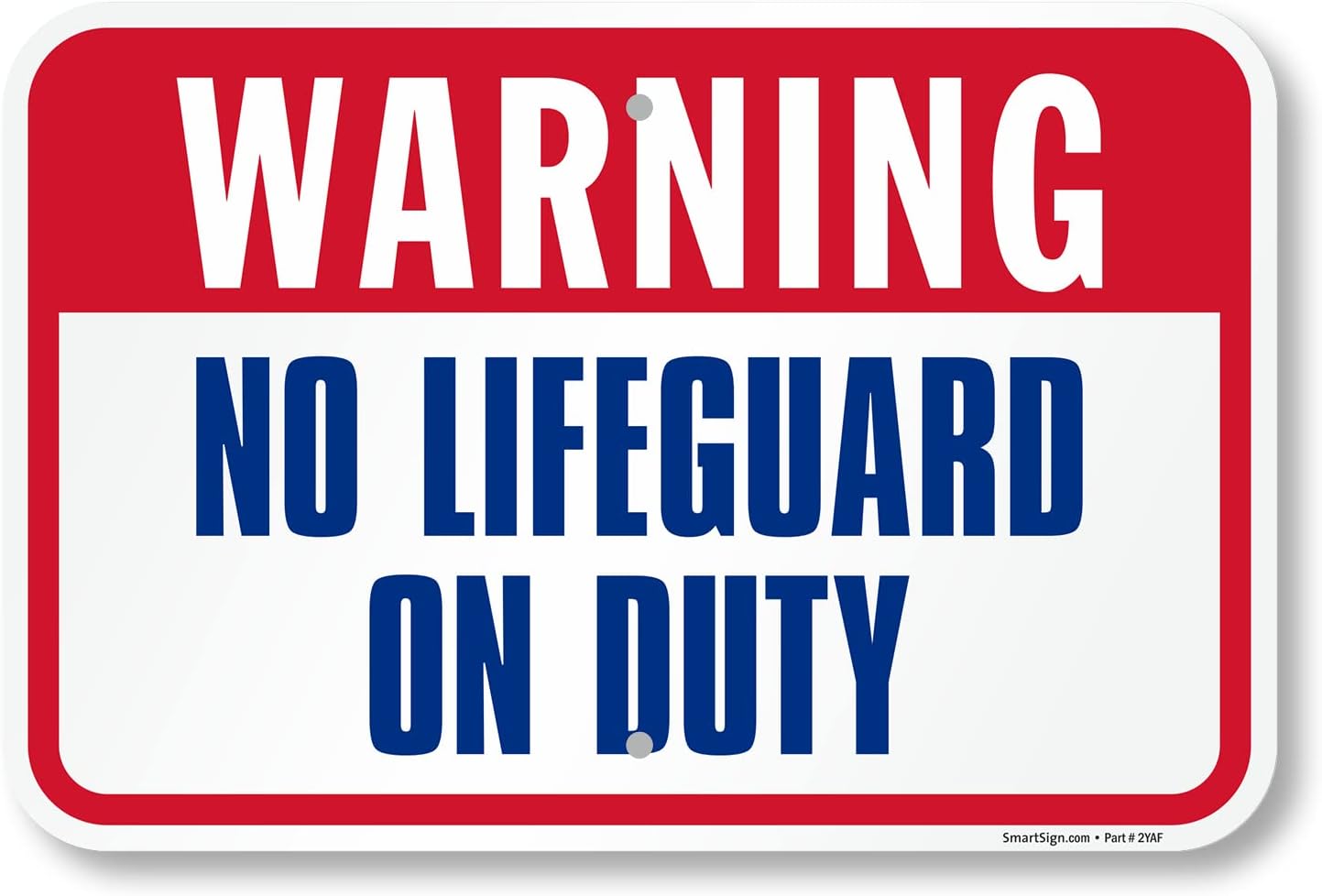 SmartSign Funny Pool Rules Sign - Wear Your Swimsuit Not Your PJ's Metal Sign 7x10 Inch