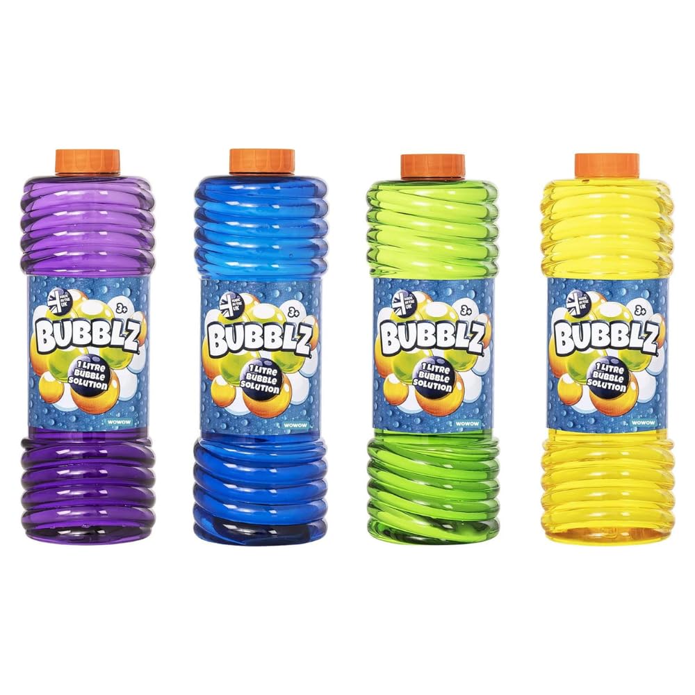 eMKay® 1 Litre Bubble Solution Refill | Bubble Liquid for Bubble Machines, Bubble Guns & Wands | Bubble Mix for Kids Bubble Toys | 1 Random Colour Bottle