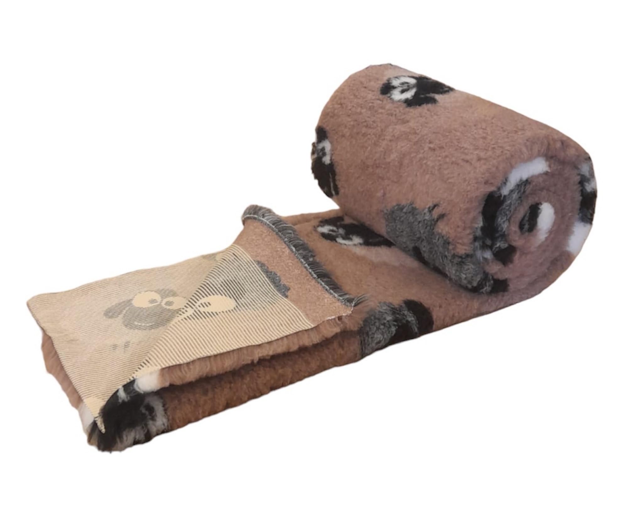 PnH Veterinary Bedding NON SLIP - Ribbed Rubber Backing Vet Bed/Whelping Fleece/Vet Bedding Rolls & Pieces In Our ANIMAL Design Range - COWS - SHEEP (75cm x 50cm, Brown Sheep) - Image 4