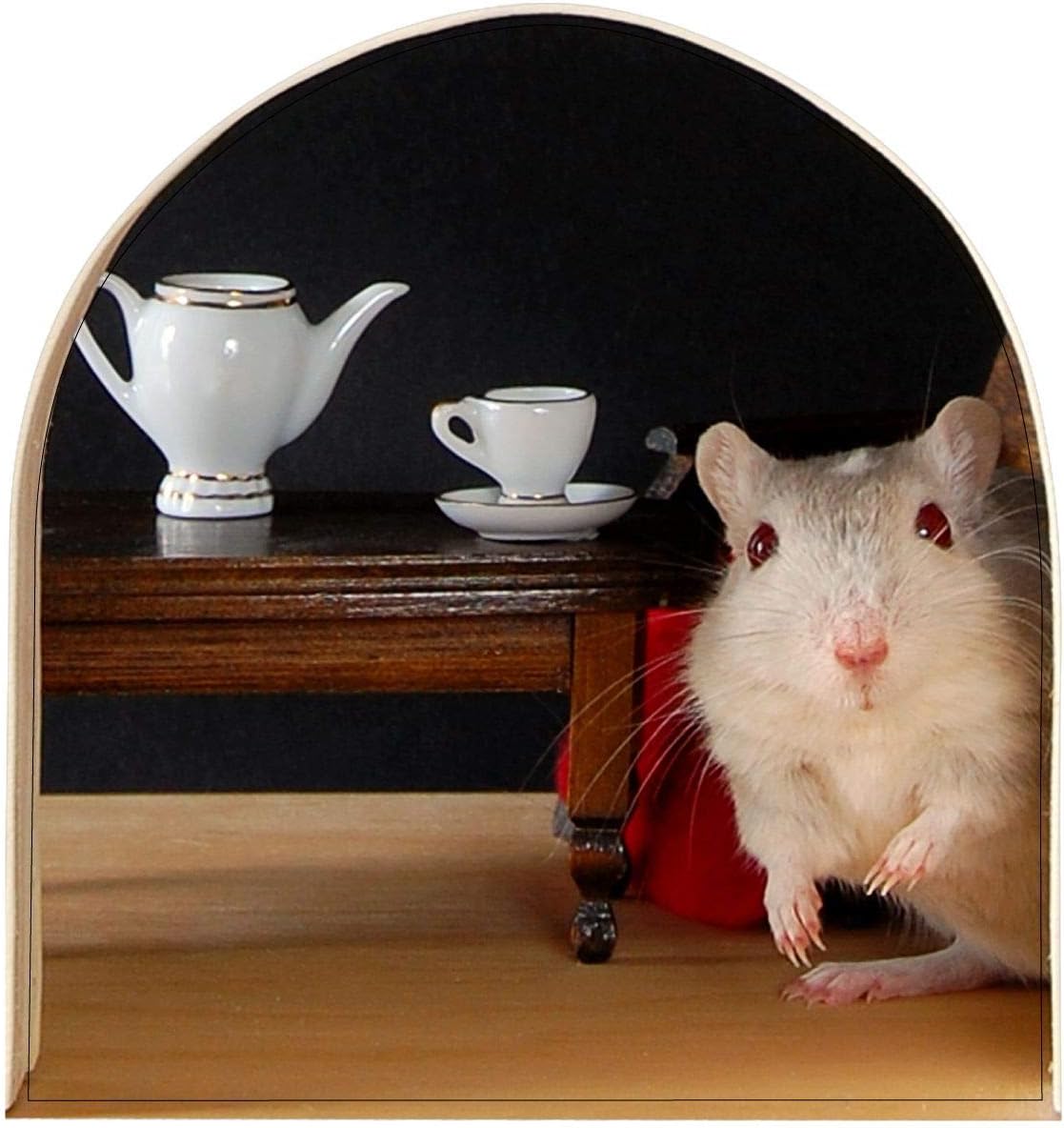 Sticker 3D effect |Wall decal Hole Mouse – Wall paper decoration optical illusion room and living room - 10 x 10 cm