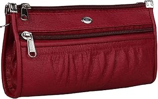 Women's Sp Casual, Formal, Sports Maroon Clutch - Regular Size Price In India