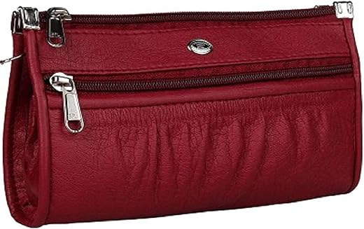 Women's Sp Casual, Formal, Sports Maroon Clutch - Regular Size