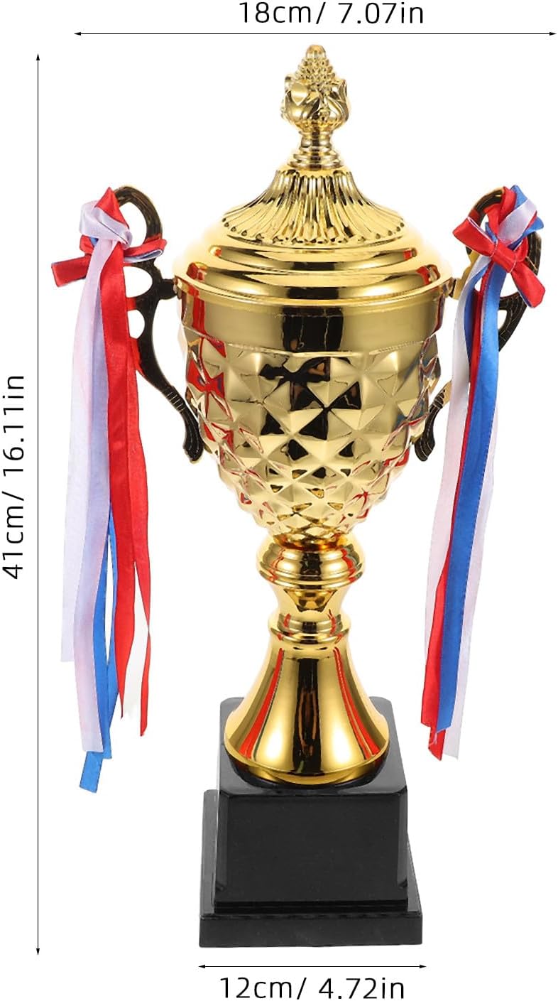 Metal Sports Trophy Award Cup for Adult Competitions, Gold Champion Trophy for Volleyball and Dance, Large Metal Award for Sports Events and Ceremonies