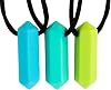 Tilcare Chew Chew Sensory Necklace – Best for Kids or Adults That Like Biting or Have Autism – Perfectly Textured Silicone Chewy Toys - Chewing Pendant for Boys & Girls - Chew Necklaces