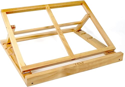 Soporte para tablero de rompecabezas, caballete grande con 3 ángulos de inclinación ajustables, soporte portátil para rompecabezas - 18.9 x 15.9