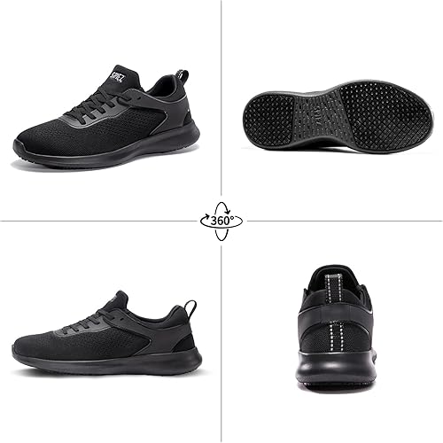 Miniatura 2 de SPIEZ SRC - Zapatos de trabajo antideslizantes para hombre, antideslizantes, impermeables, para servicio de alimentos, transpirables, ligeros, a la
