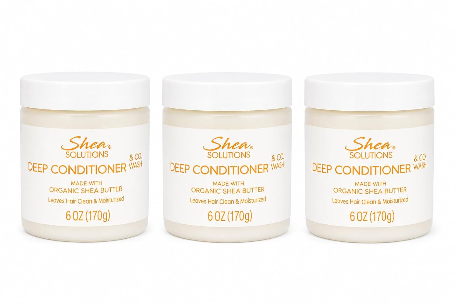 Deep Conditioner & Co. Wash with Organic Shea Butter, Leaves Hair Clean & Moisturized, 6 oz, 3-Pack