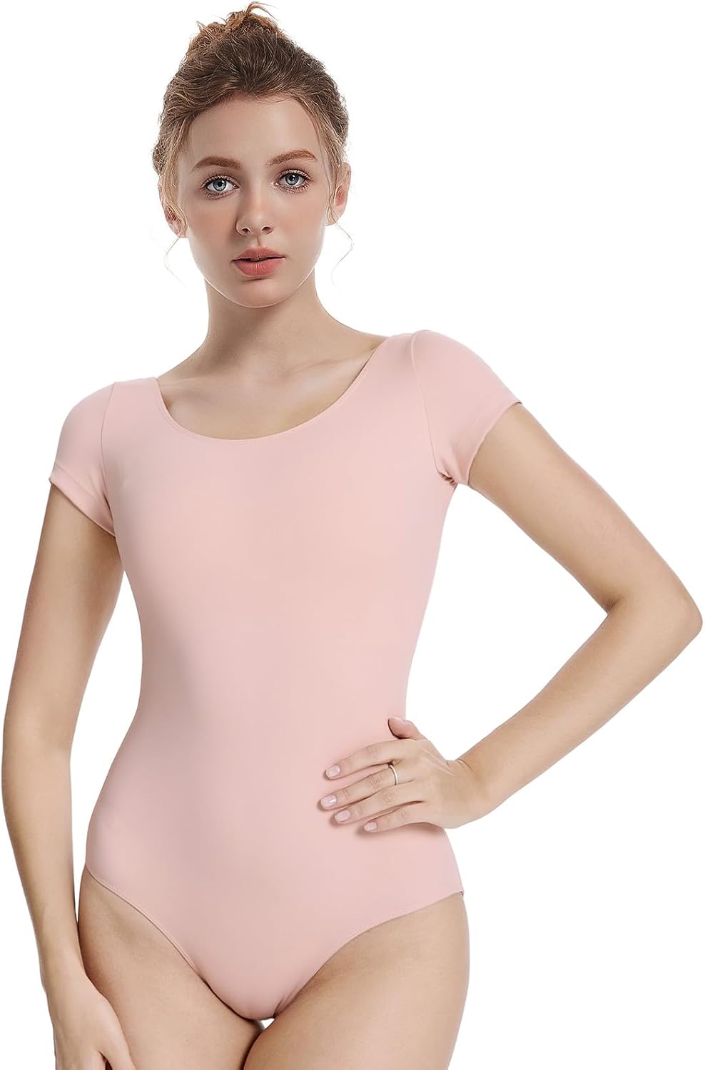 Women's Team Basic Short Sleeve Leotard for ballet Adult Gymnastics Bodysuit dance clothing