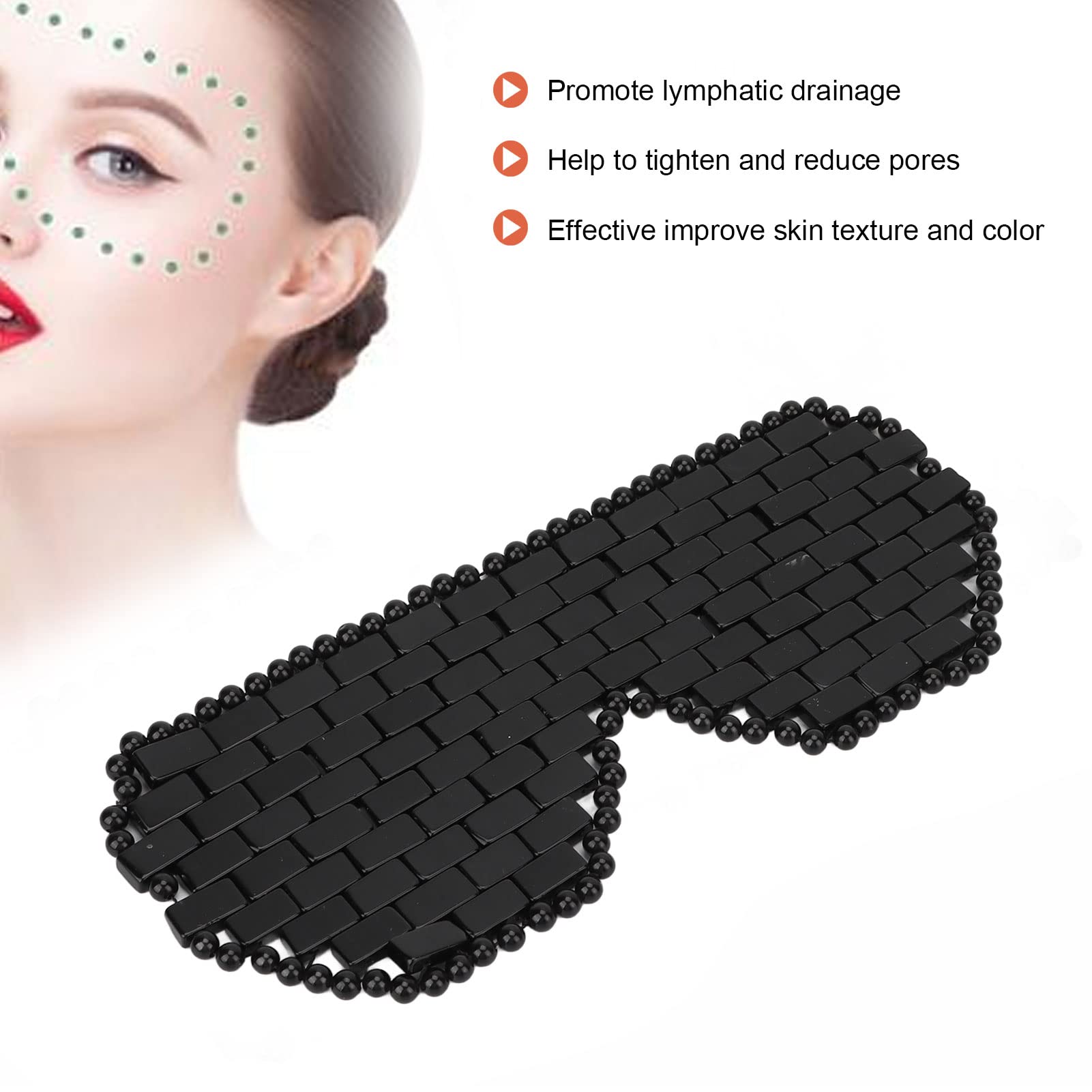 Brrnoo Masque pour les yeux en Jade naturel, masque rafraîchissant et apaisant avec pierres précieuses, masque de sommeil, Relaxation chaude et froide, soins pour les yeux