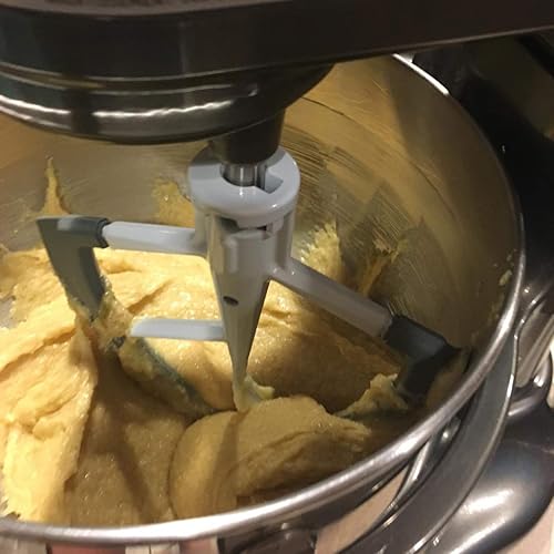 Miniatura 6 de Batidor de borde flexible para mezclador de ayuda de cocina, cuencos mezcladores de 6 cuartos de galón, batidor de borde plano de 6 cuartos de galón