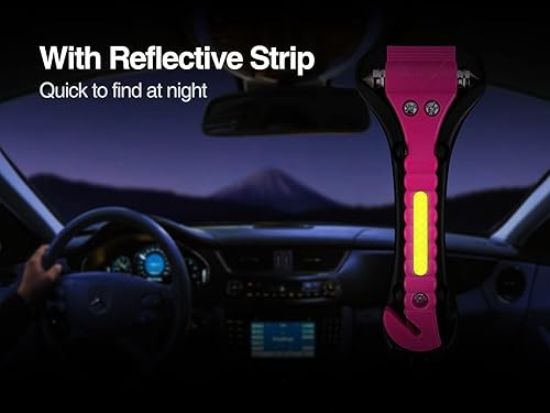 Miniatura 4 de Luxtude Rompeventanas de automóvil, rompevidentes, cortador de cinturón de seguridad para romper ventanas, herramienta de escape de automóvil,