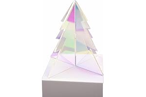 Iridescent Acrylic Mini Christmas Tree: Festive Tabletop Decoration