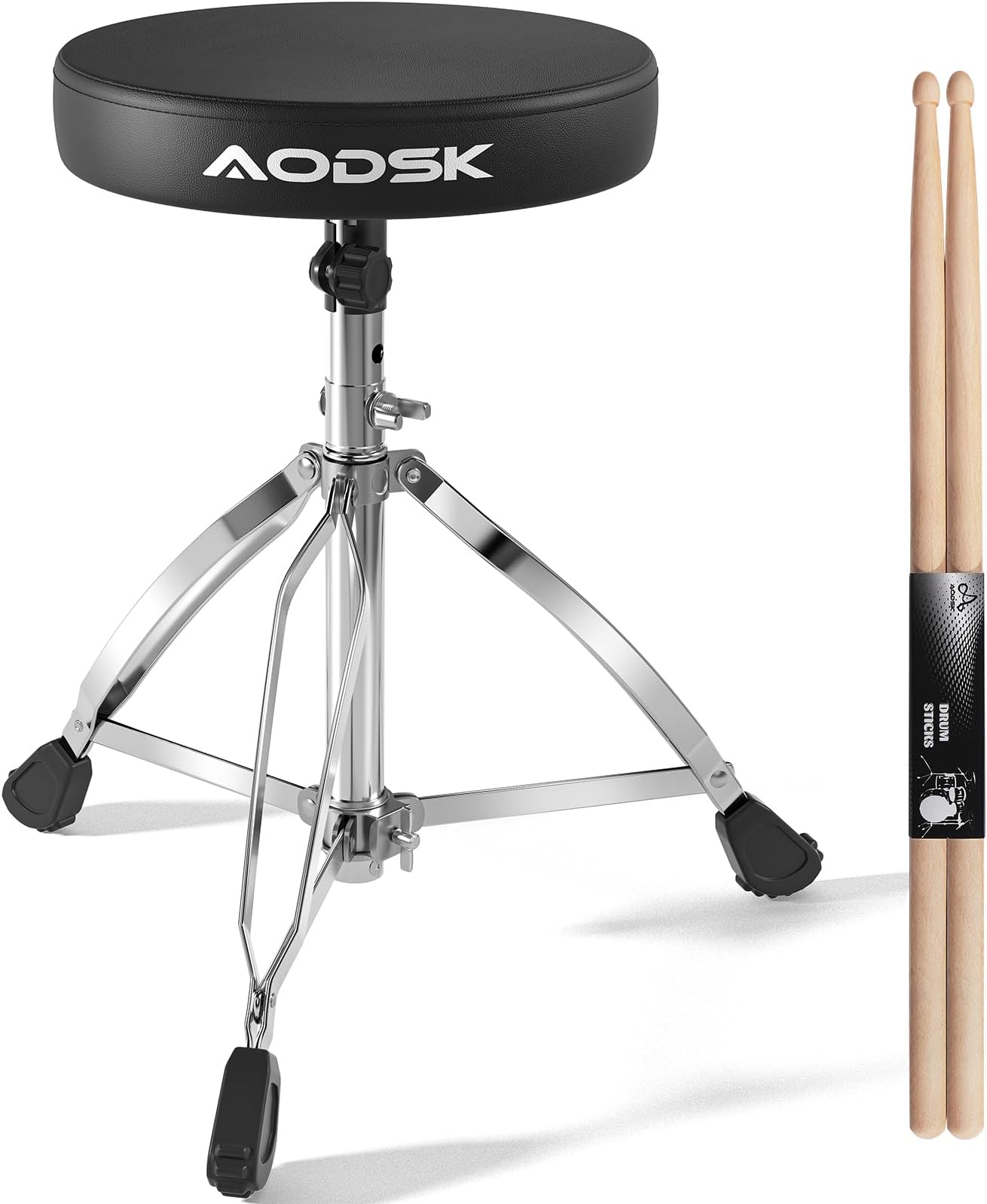 AODSK Drum Throne, Widened and Thickly Padded Adjustable Drum Stool, Height Adjustable Range: 16.34 in-20.67 in Suitable for Children, Adult Drummers(DP-27)