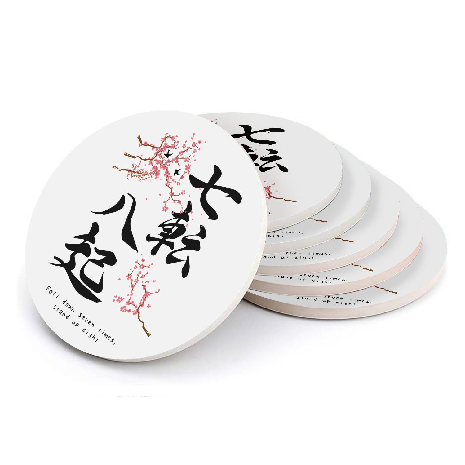 Sous-verre ronds en céramique culture Sakura pour sublimer vos apéritifs entre amis
