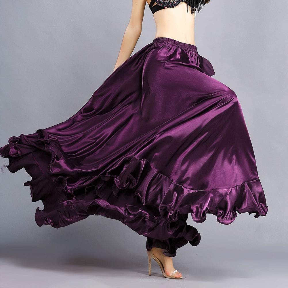 ROYAL SMEELA Belly Dance Costume for Women Belly Dancing Skirts Slit Ruffle Maxi Skirt Dance Dress Bellydance Dancer Outfit - Image 4