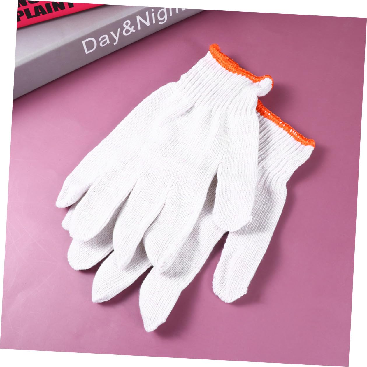 Moufles de Travail en Coton Blanc Antidérapants Protection Travail Lot de 24 Paires en Fil de Coton et Nylon Confort et Résistance
