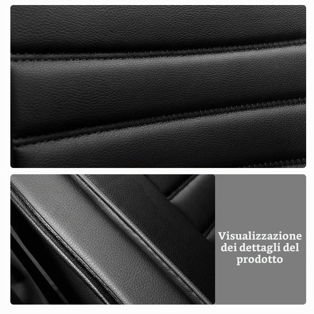Coprisedili Auto Universale per Kia Sportage 2000-2024 2025, Copri Sedile Auto Impermeabile，Traspirante in Pelle Resistente all'Usura,Comfort,Sobria semplicità(Black Green)