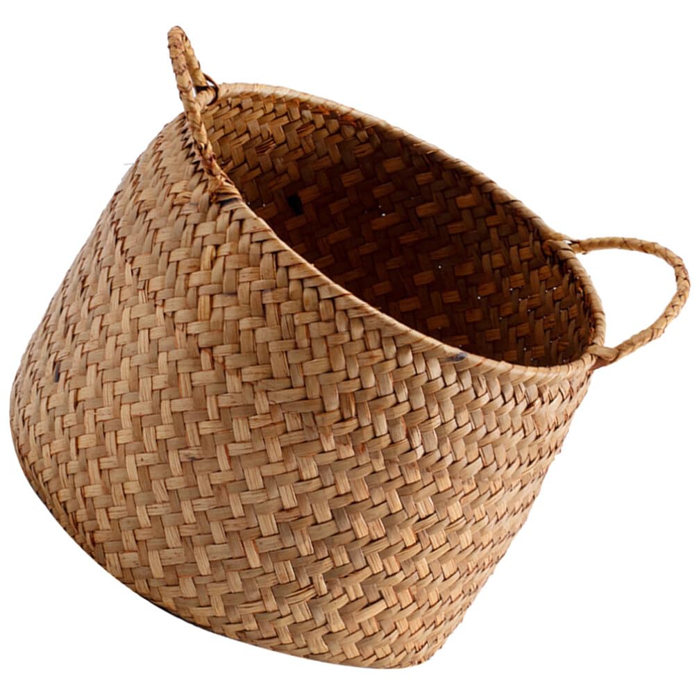 Panier rustique au toucher OSALADI en fibres tressées naturelles