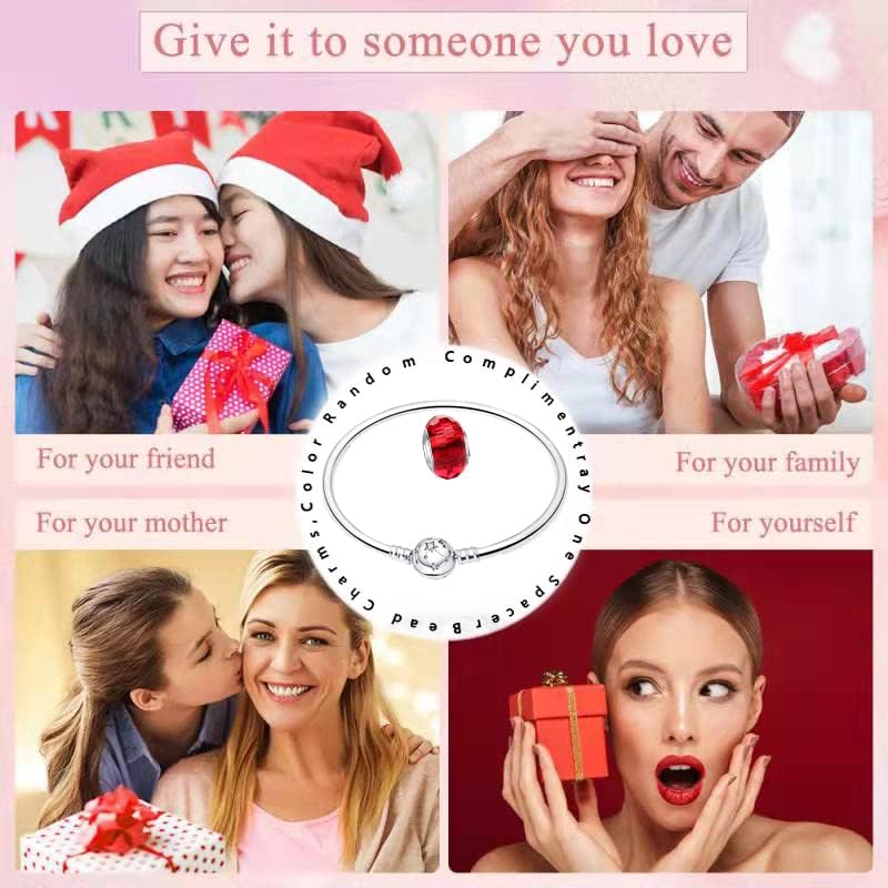 Miniatura 6 de HappyStar Pulsera de cadena de serpiente de plata de ley 925 totalmente compatible con dijes Pandora, con cierre de cabeza de Mickey Mouse, regalos