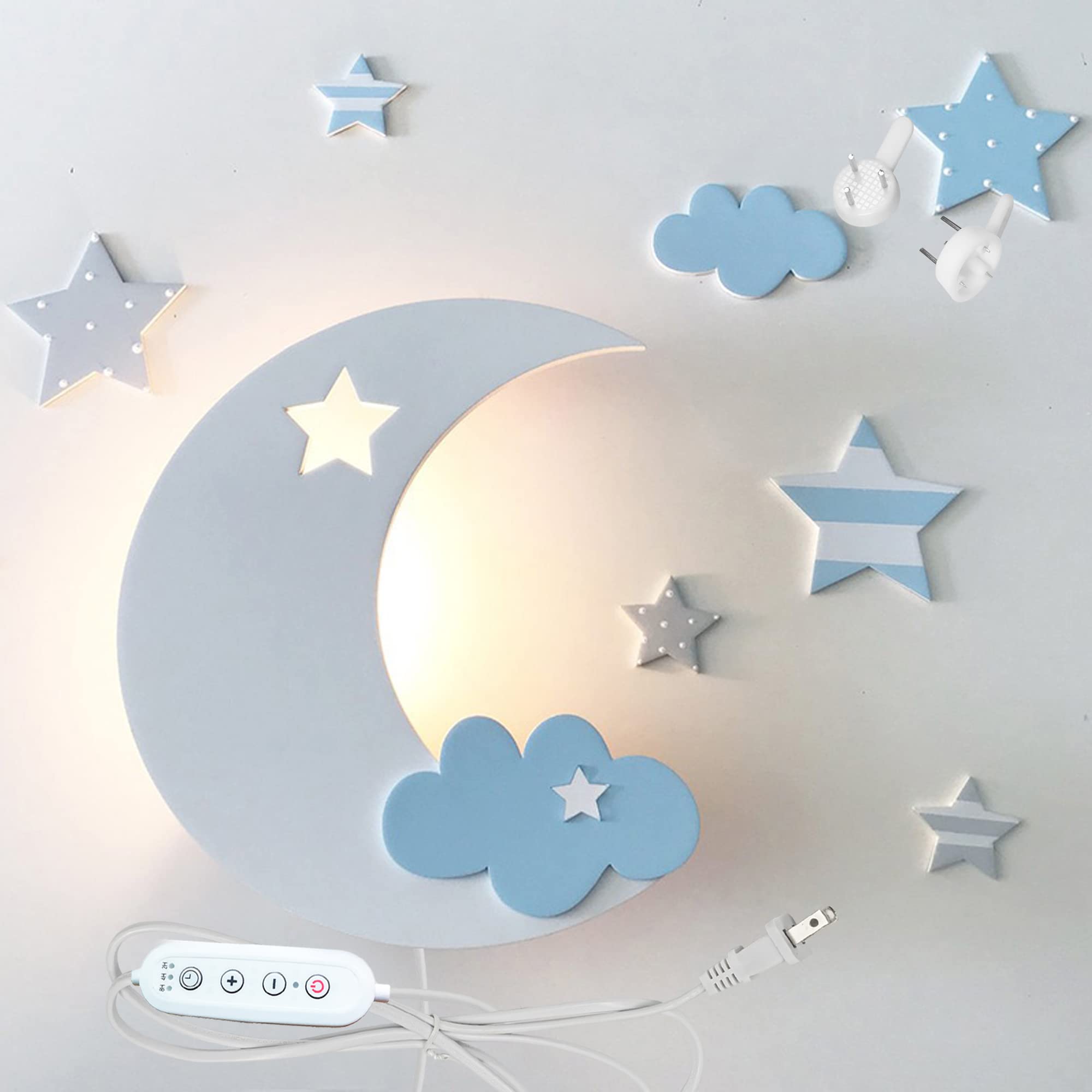 Amazon.co.jp : Venus 月型 青雲 星壁掛け付き ウォールランプ