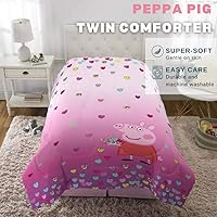 Vista 3 de Peppa Pig - Ropa de cama para niños, edredón reversible de microfibra súper suave, individual, (producto oficial) por Franco
