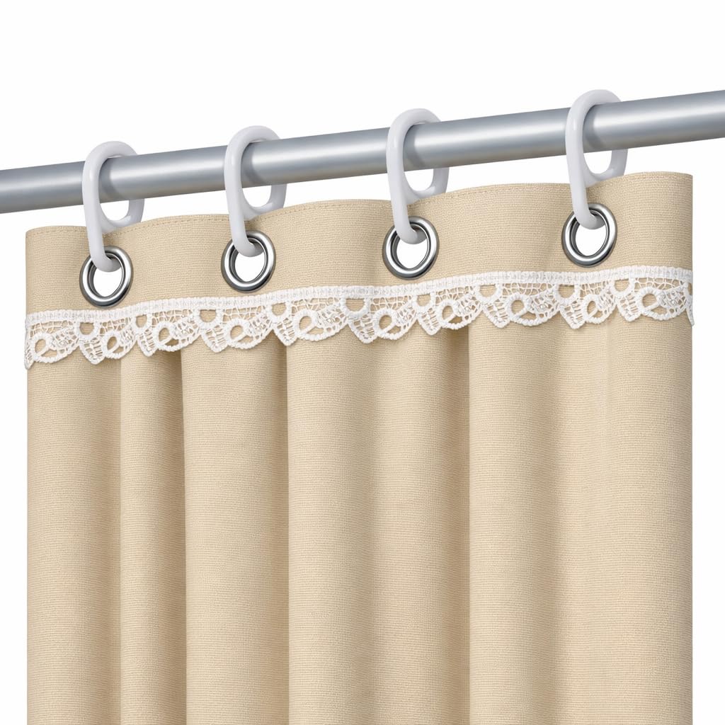 Tenda da Sole Tinta Unita Esterno Occhielli Metallo Telo Ombreggiante Caduta Balconi Resistente Lavabile Beige 140x250cm