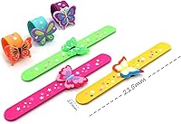 Vista 2 de Pulseras de silicona con temática de mariposa (paquete de 6) para adultos